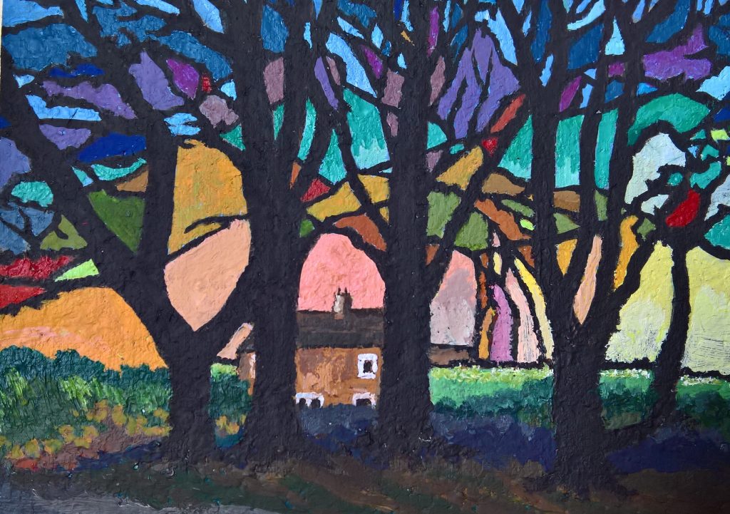 Stained glass trees #1